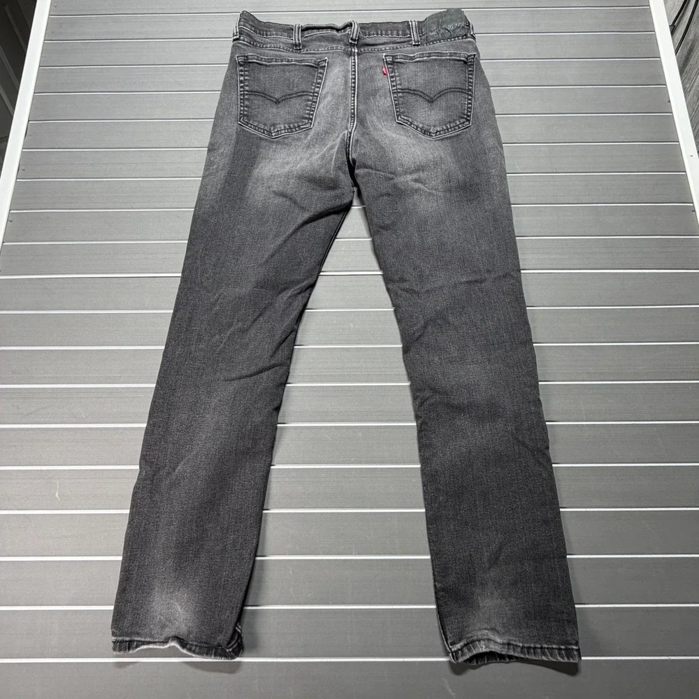 Levis 511 Slim Fit Jeans Mens 38x32 Faded Black WaterLess Denim 04511-3096